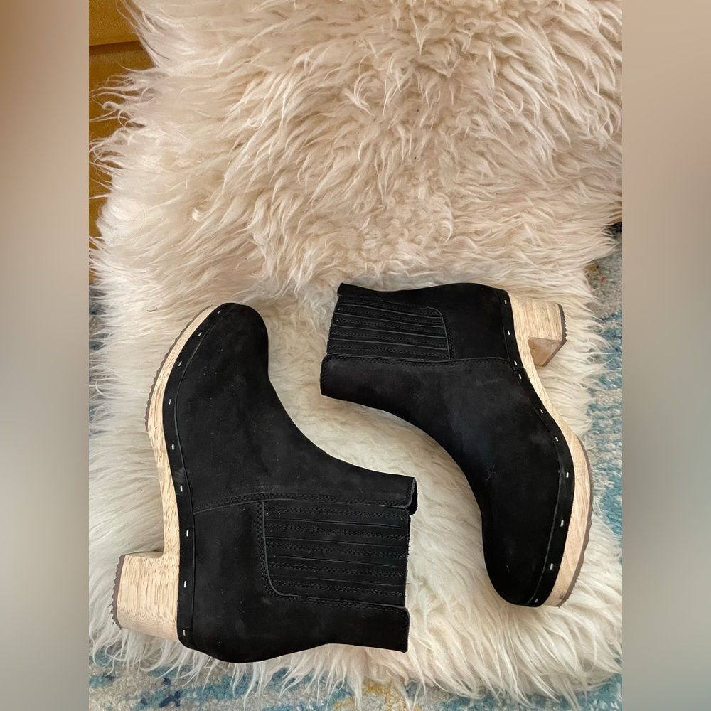 LOFT CLOG BOOTIES IN BLACK SUEDE 8.5 - Picture 6 of 8